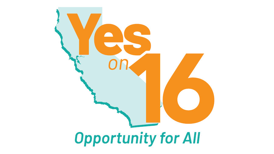 Graphic "Yes on 16 - Opportunity for All"