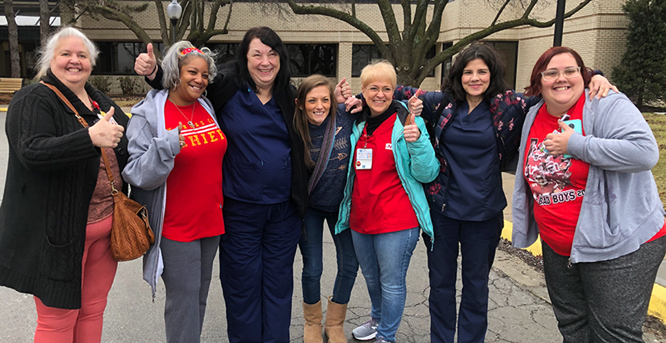 Nurses give thumbs up