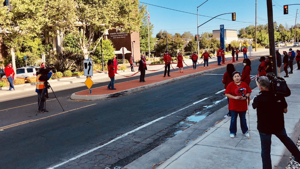 Kaiser Permanente Sacramento nurses hold rally