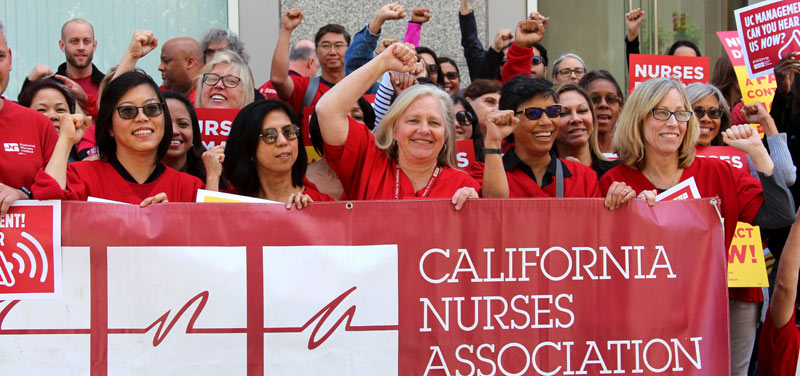 UC nurses picketing