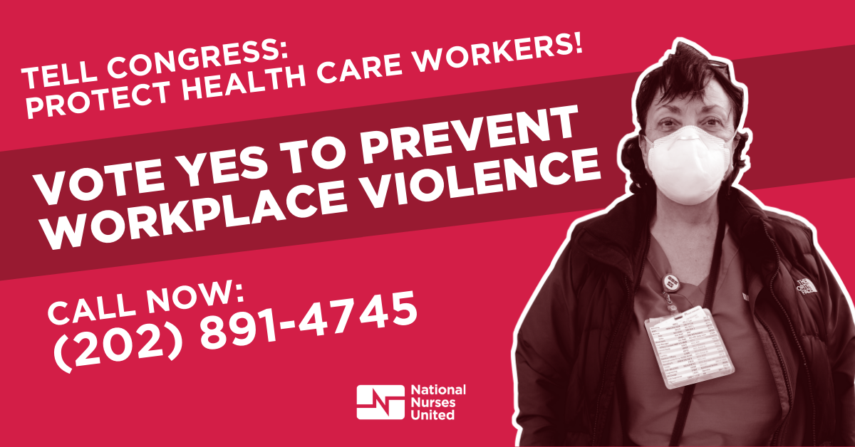 NNU supports the Workplace Violence Prevention for Health Care and Social Service Workers Act