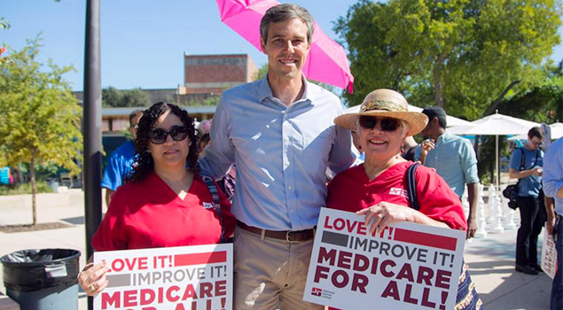 Beto O'Rourke with NNU RNs