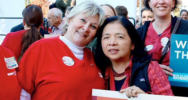 Bonnie Castillo, RN and Jean Ross, RN