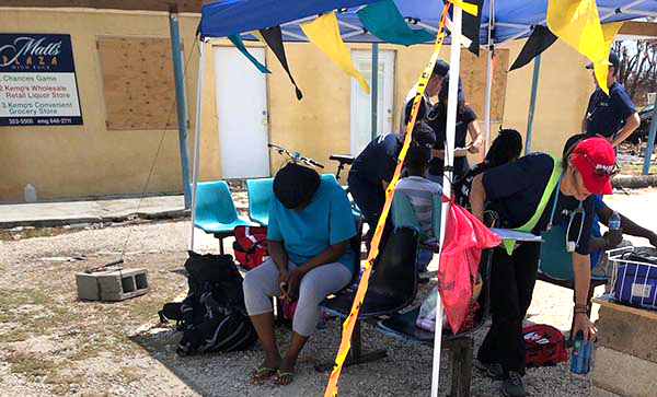 Nurses at a clinic in Bahamas