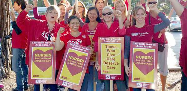 Nurses picket