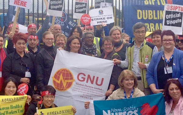 GNU supporting action in Dublin, Ireland.