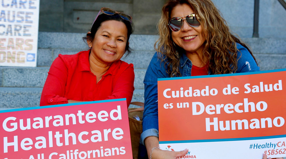 CNA and single-payer supporters rally support of SB 562