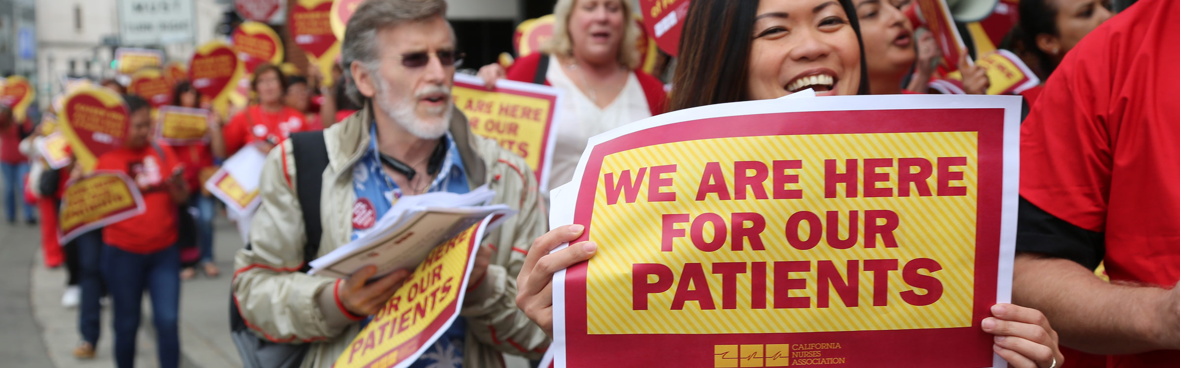 Nurses here for our patients sign