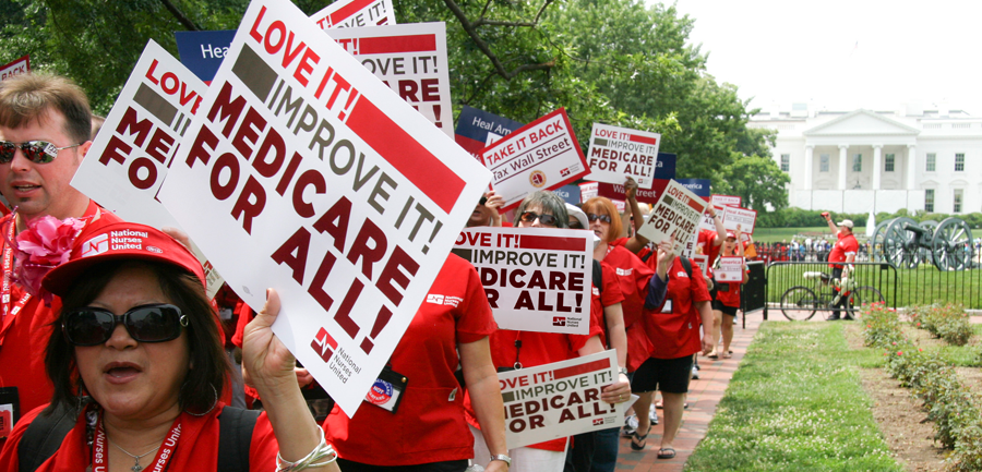 Nurses in front of White House