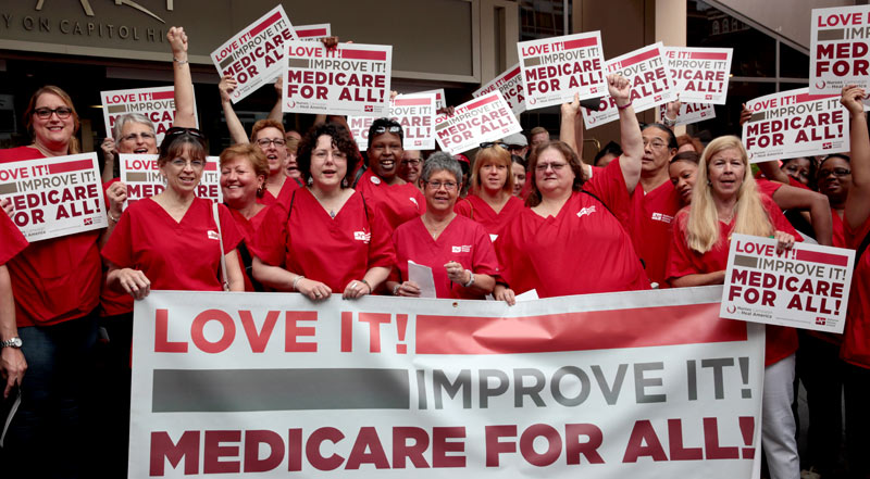 Nurses calling for Medicare for all