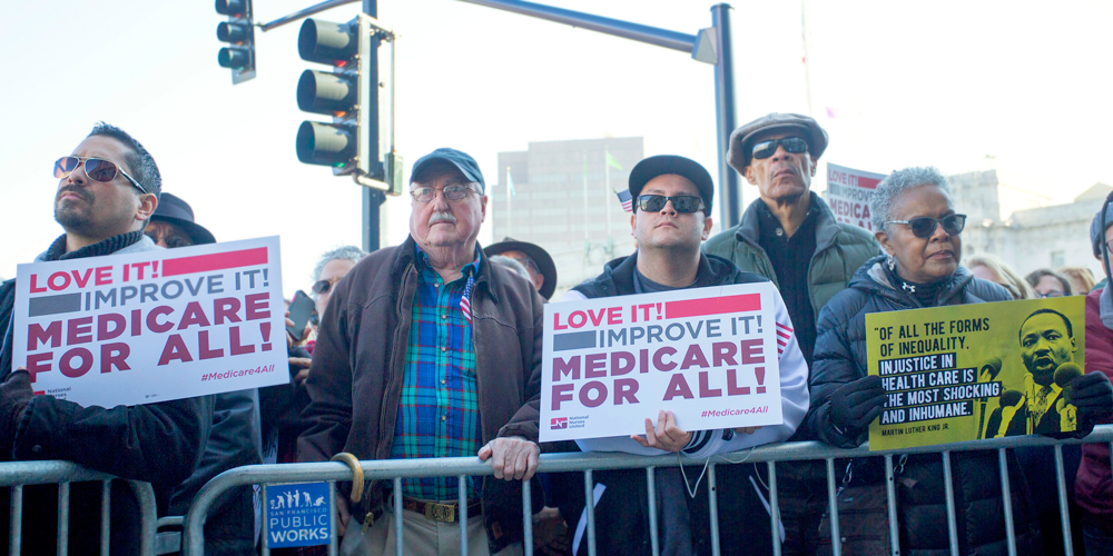 Protesters at Our First Stand: Save Health Care