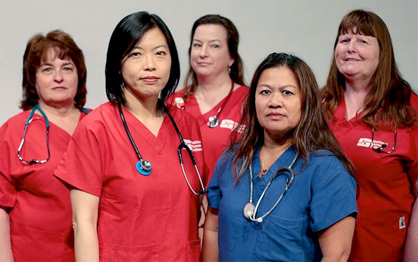 Five nurses