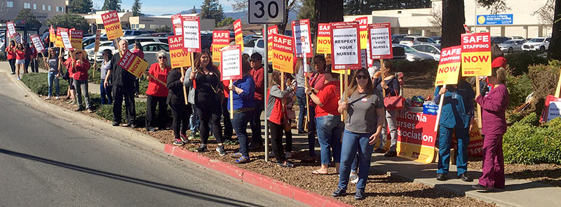 Queen of the Valley picketing