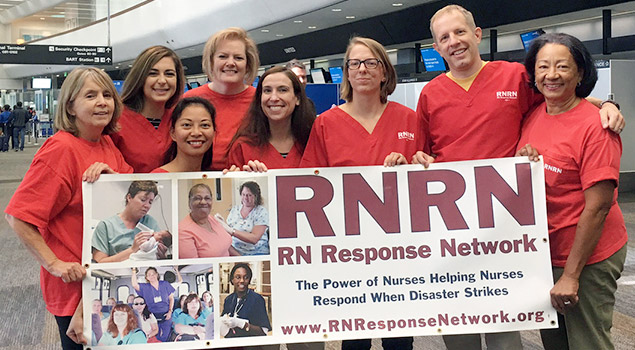 RNRN deployment, group photo at airport