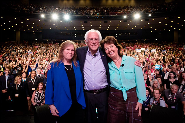 RoseAnn with Bernie and Jane Sanders