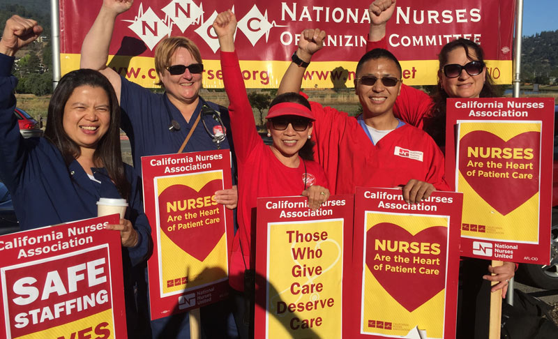 Nurses picket for patient care