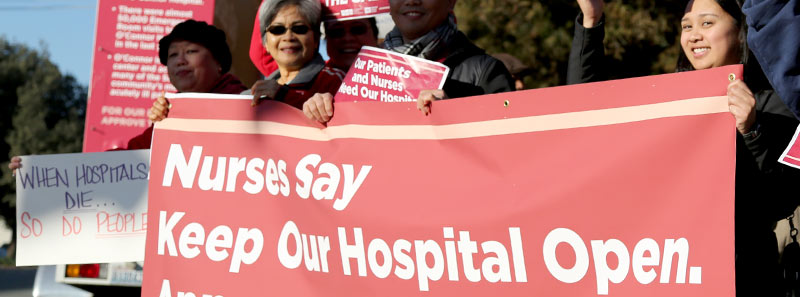 nurses rally for their hospital