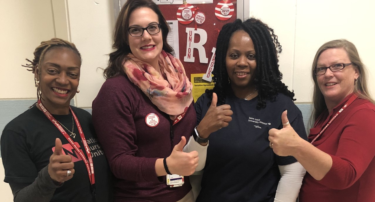 Nurses at Saint Louis University Hospital