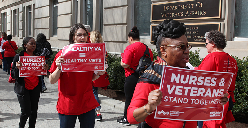 Nurses rally for veterans