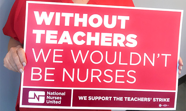 Nurses in solidarity with LA Teachers