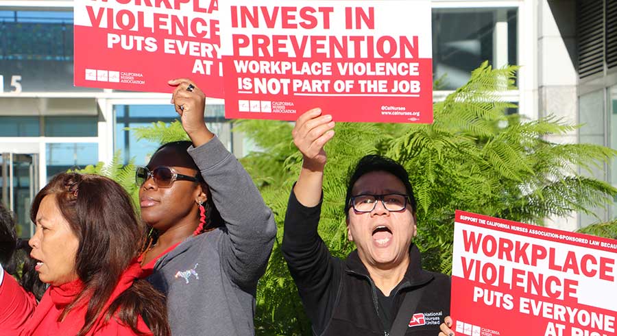 Nurses rally against workplace violence