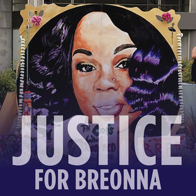 Painting of Breonna Taylor; Justice for Breonna