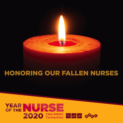 Vigil candle; honoring fallen nurses