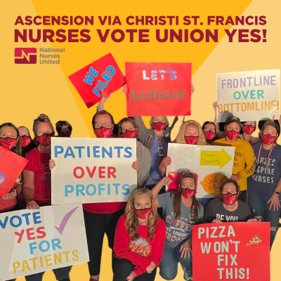 Ascension Via Christi St. Francis Nurses Vote Union Yes!