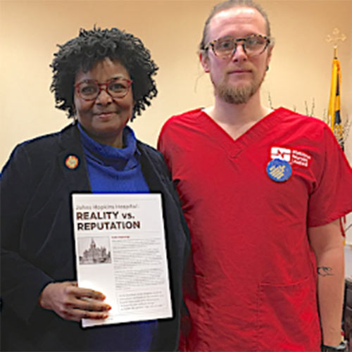 Hopkins nurse with Sen. Mary Washington