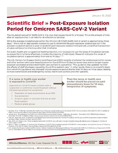 Post-Exposure Isolation Period for Omicron SARS-CoV-2 Variant