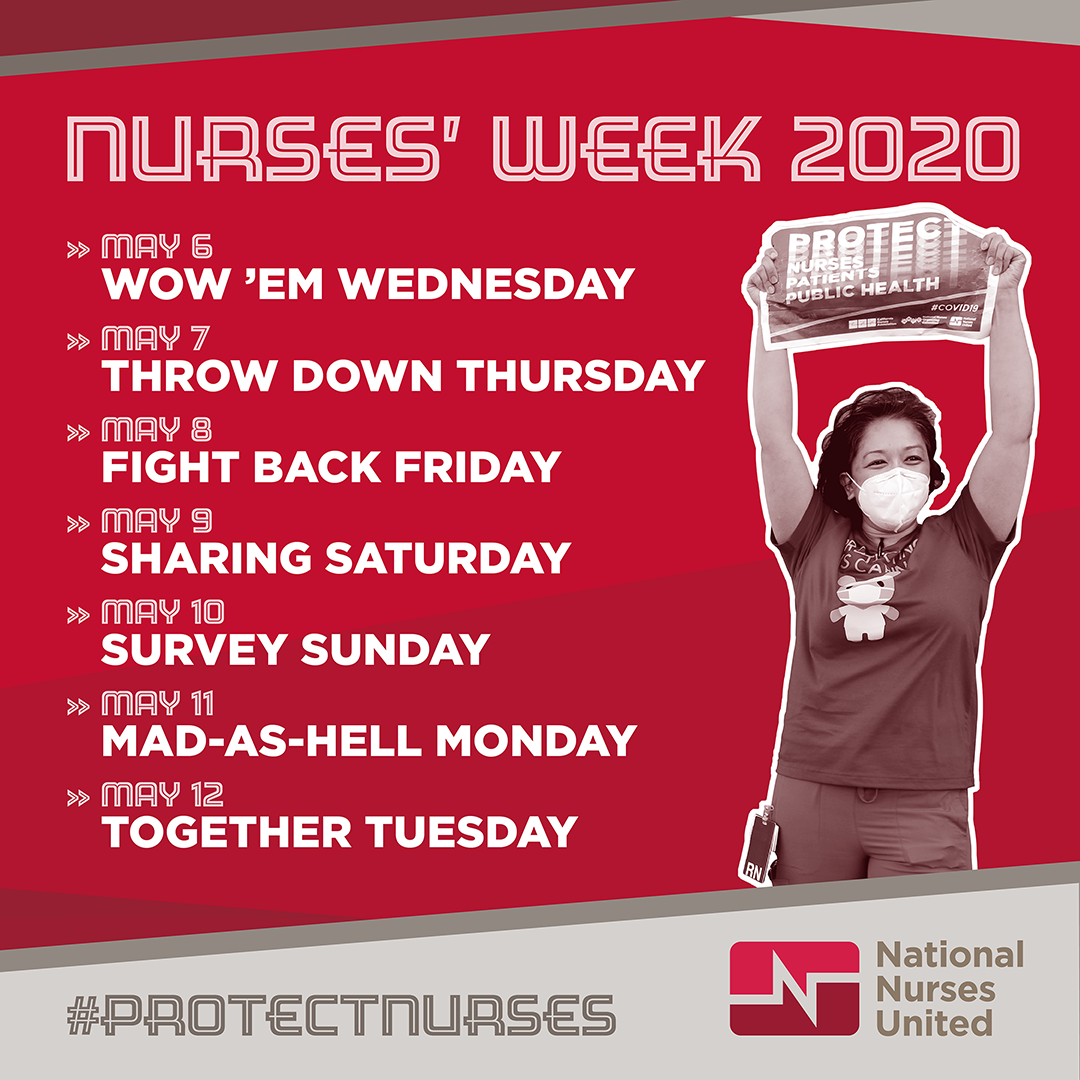 Nurses' Week schedule graphic