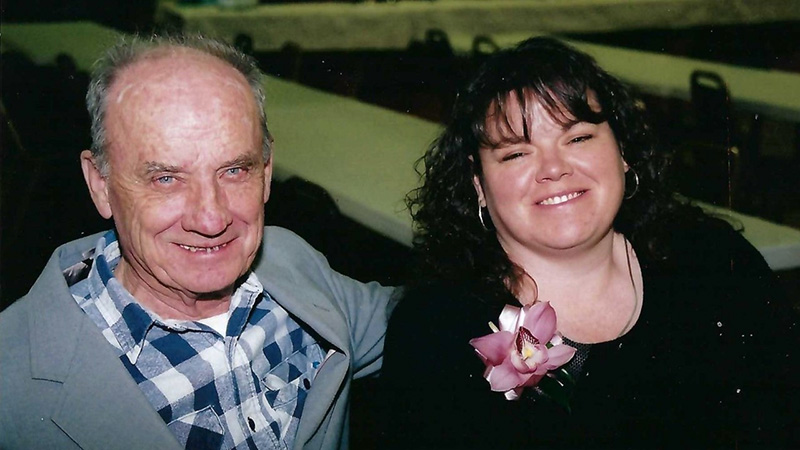 Michelle Gaffney, RN with her father Frank in 2002