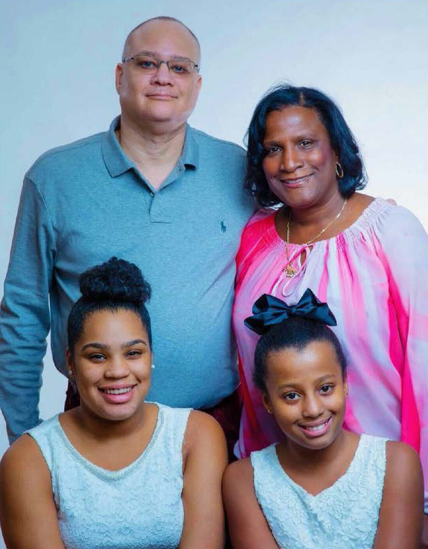 Nancy and Paul Hagans with their daughters, Geneva and Sydney, Thanksgiving 2016.