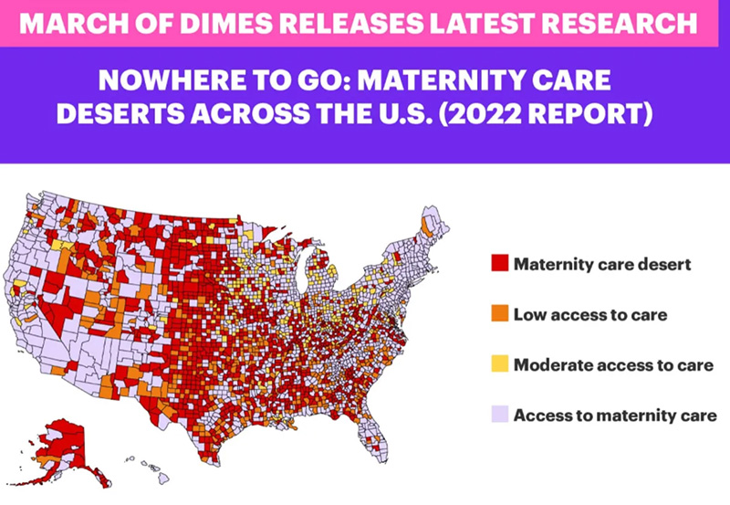 March of Dimes Maternity Care research graphic