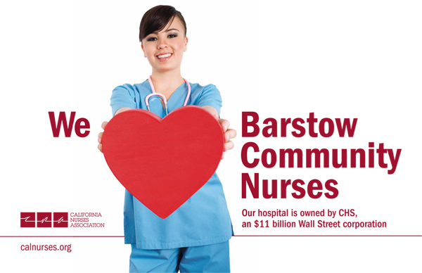 Support Barstow RNs by Posting this Window Sign!