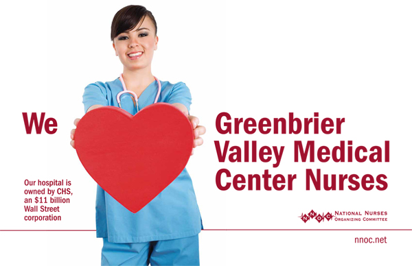 Support Greenbrier RNs by Posting this Window Sign!
