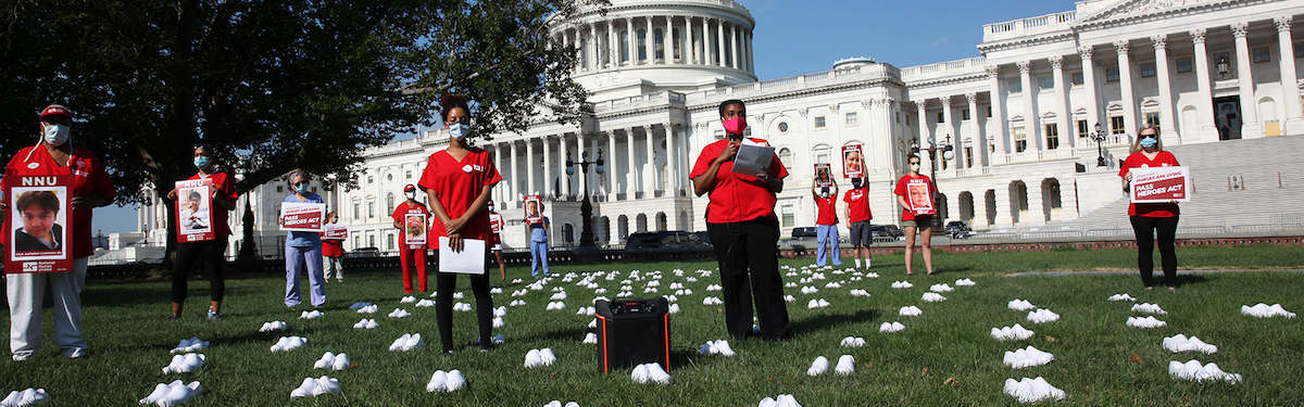 Nurses hold vigil outside Capitol