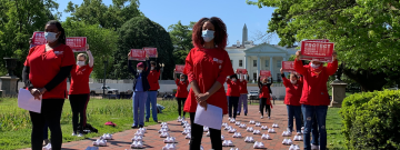 Nurses protest outside the White House