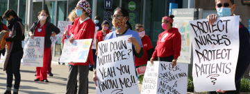 Nurses protest for protections from COVID-19 at work 