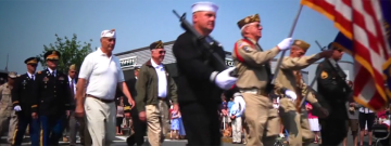 Veterans marching