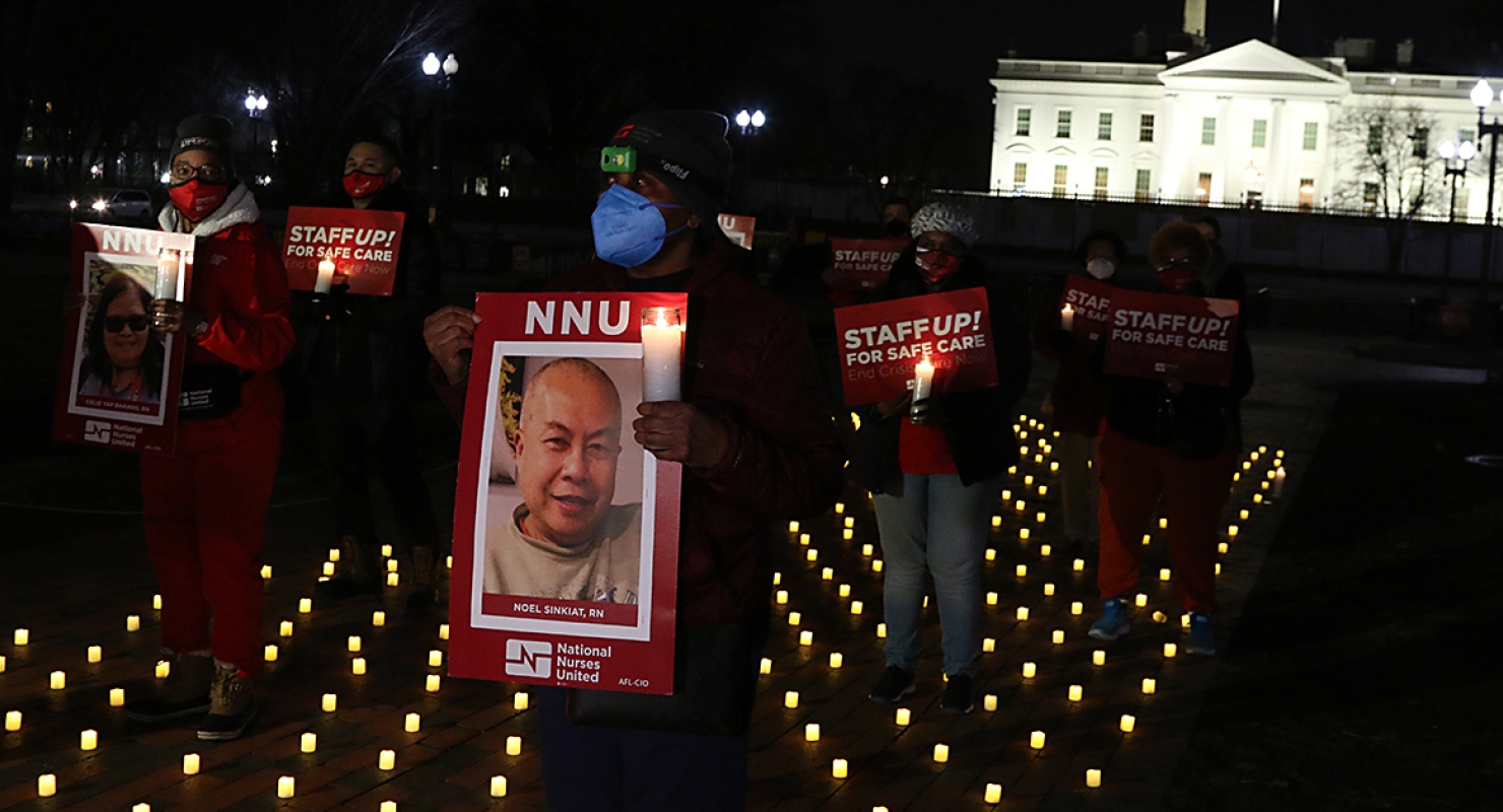 Vigil in front of Washington D.C. capitol building
