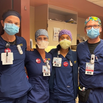 Four nurses insisde hospital