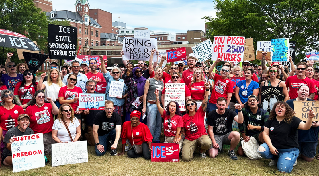 Large group of Maine nurses demanding justice for Debora