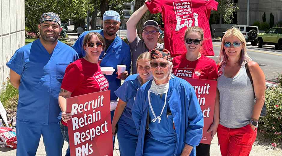 Nurses on picket line