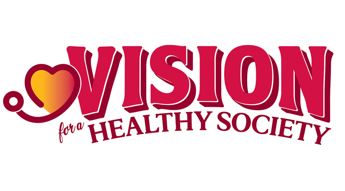 Vision for a Healthy Society (heart stethoscope and logo)