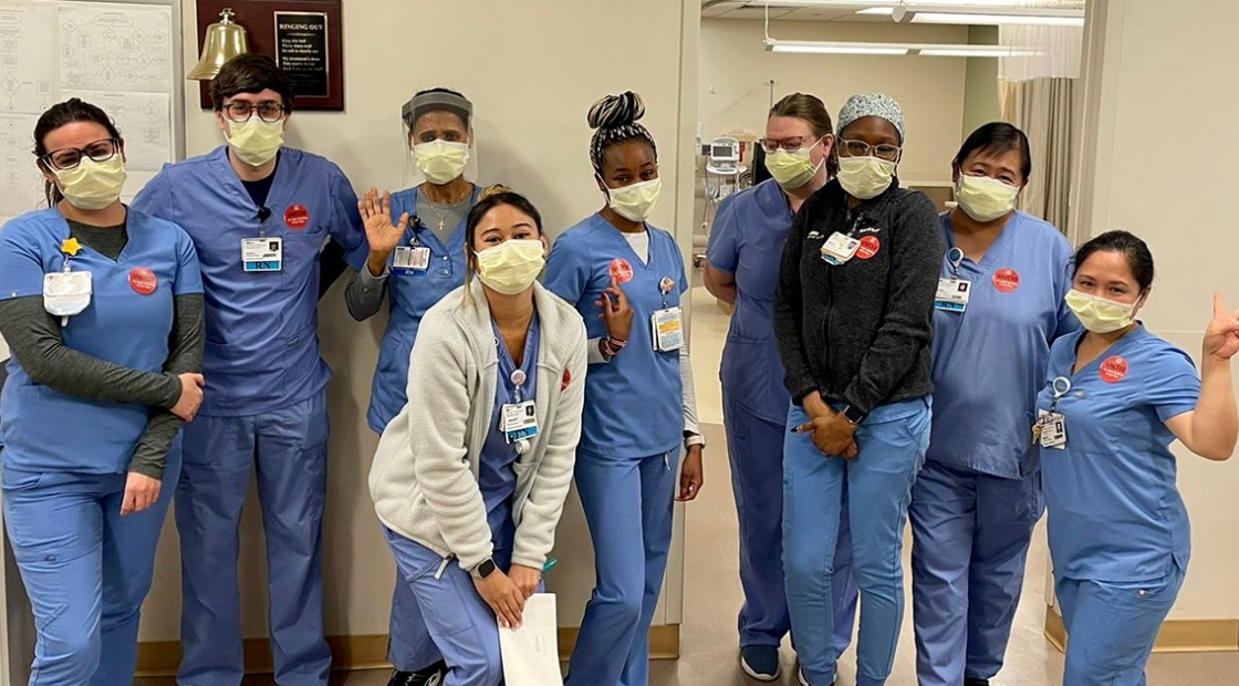 Group of nurses inside hospital