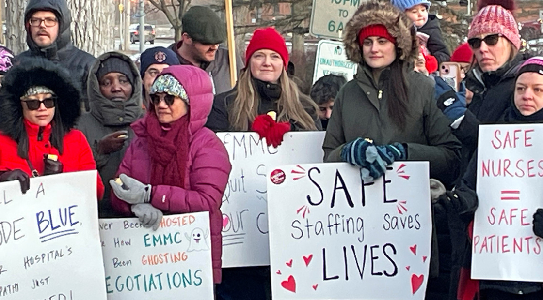 Nurses on picket line