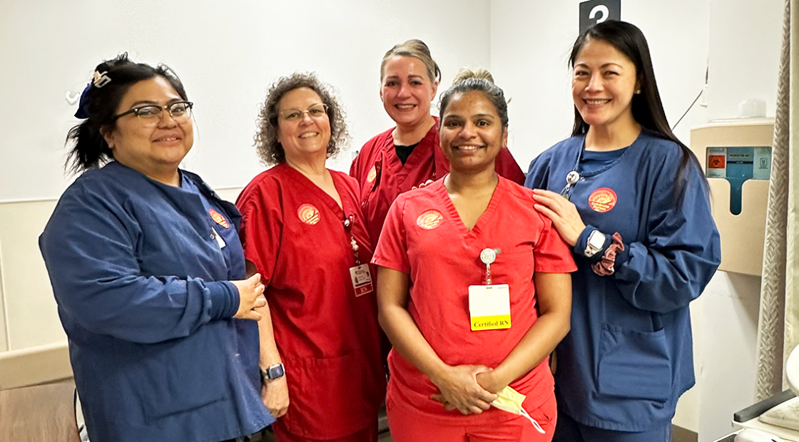Five Verdugo nurses smiling for a group shot