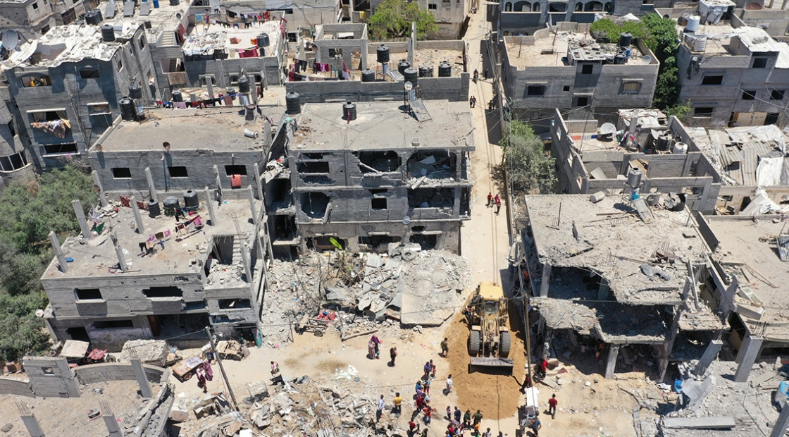 Bombed building in Gaza