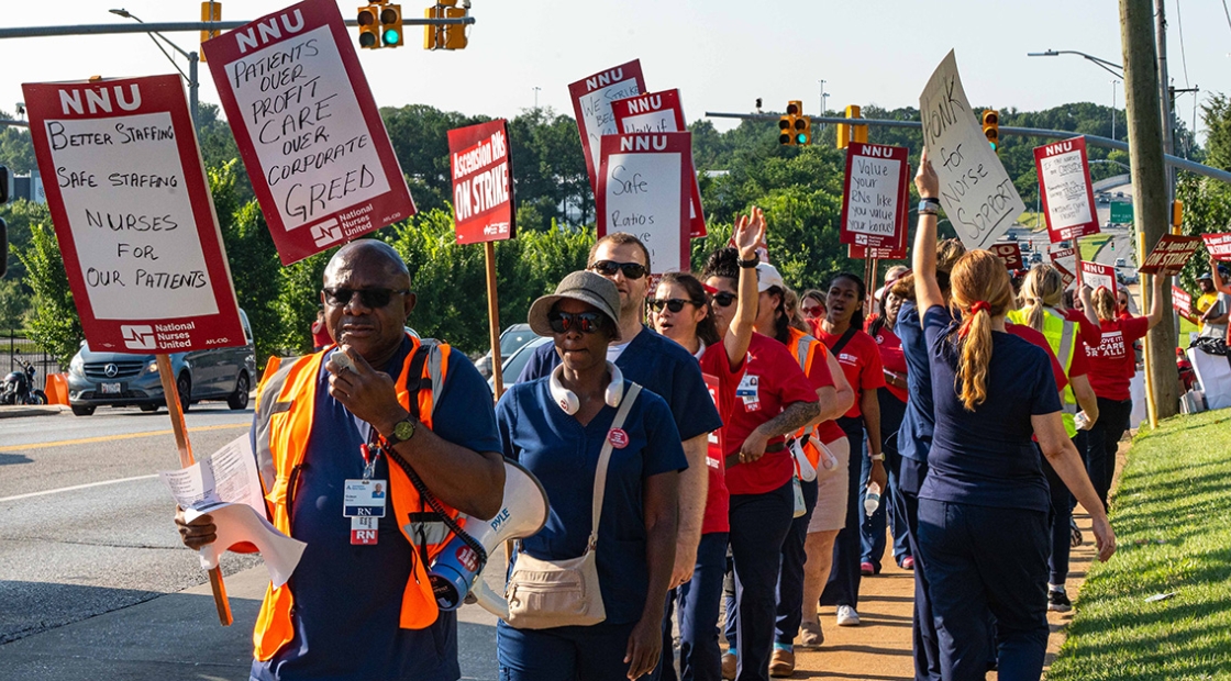 Ascension St. Agnes nurses picket for better patient care